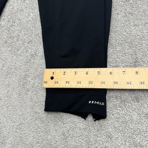 Nike Dri-Fit Vintage 90's Jogger Pants Mens Large Black Ankle Zip Pockets Active - Picture 12 of 14